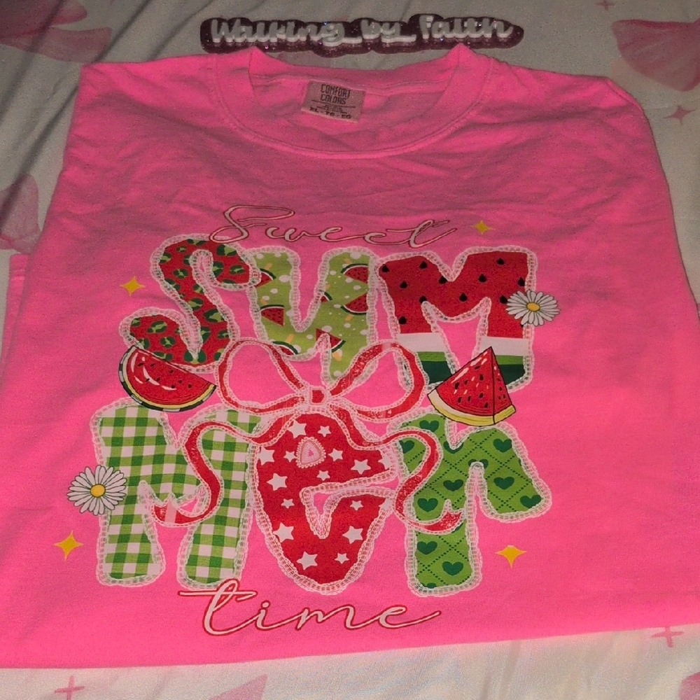 Pink Sweet Summer Time Graphic Tee